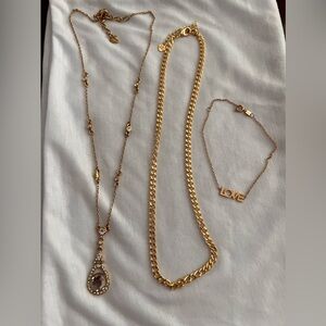 Gold Necklaces & Bracelet Bundle